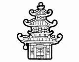 Pagoda Chinese Coloring Coloringcrew Japanese Cultures Color Pages Visit Choose Board sketch template