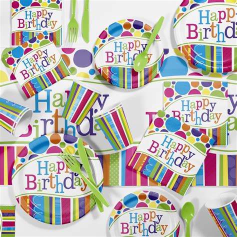 bright  bold birthday party supplies kit serves  guests walmart