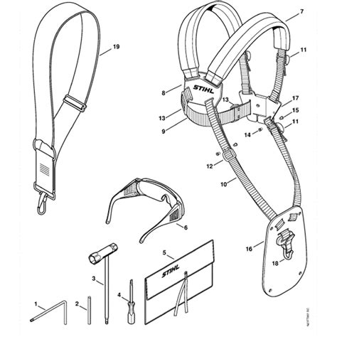 stihl fs  brushcutter fsce parts diagram tools extras