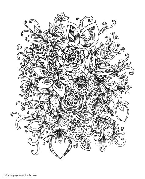 coloring pages pretty flowers
