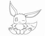 Eevee Cute Coloring Pages Sitting Pokemon Categories sketch template