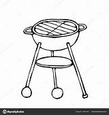 Grill Drawing Bbq Tools Getdrawings sketch template