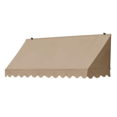 awnings   box  ft traditional manually retractable awning   projection  sand