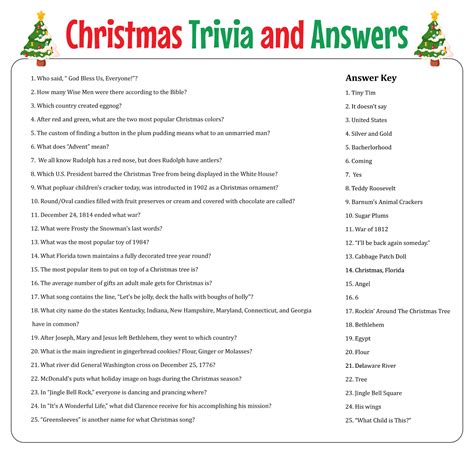 printable christmas trivia game