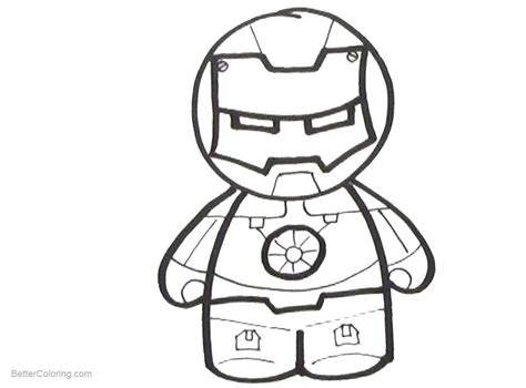 simple chibi iron man coloring pages  printable coloring pages