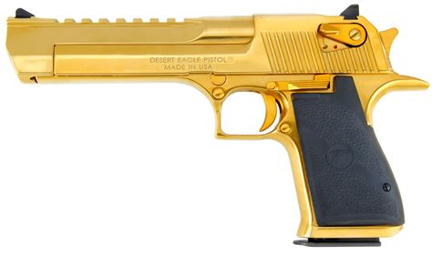 magnum research desert eagle  magnum mark xix titanium gold