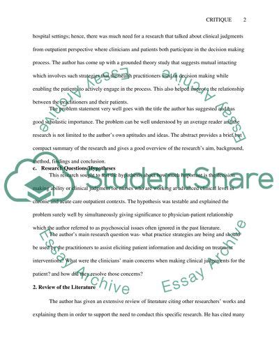 qualitative article critique essay  topics   written