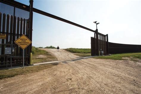 border wall gate construction project    texas cdn
