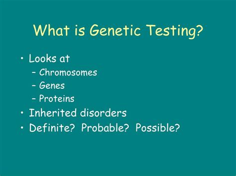 Ppt Genetic Testing Powerpoint Presentation Free Download Id 6770760