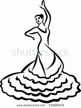 Dancer Flamenco Coloring Printable Getcolorings sketch template