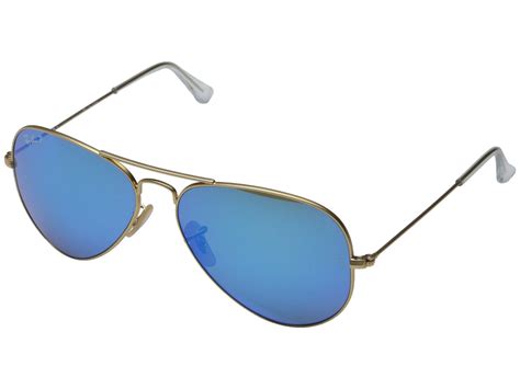 ray ban rb3025 aviator polarized flash lenses 58mm in blue lyst
