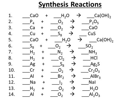 balancing chemical equations  chemistry