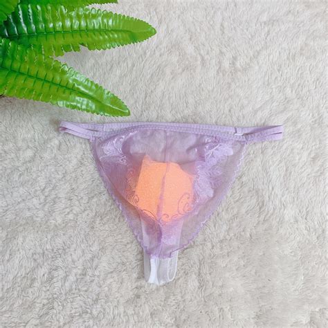 sissy lace thongs woman underwear for men soft g string breathable