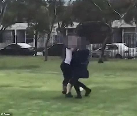 sickening brawl between two adelaide high school girls captured on film