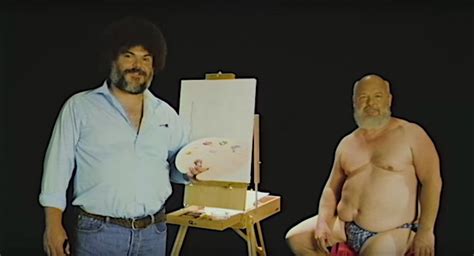 jack black as twisted bob ross doppelgänger in his first episode of post apocalypto boing boing