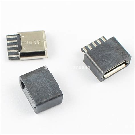 100pcs Per Lot Micro Usb Type B 5 Pin Female Socket Connector With