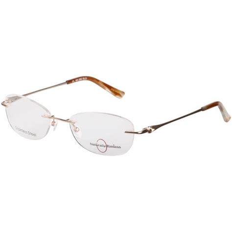 Women S Naturally Rimless Stainless Steel Eyeglass Frames Gold