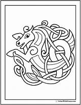 Celtic Coloring Pages Horse Irish Book Printable Scottish Color Kells Alphabet Rampant Colorwithfuzzy Knot Gaelic Print Getdrawings Getcolorings sketch template