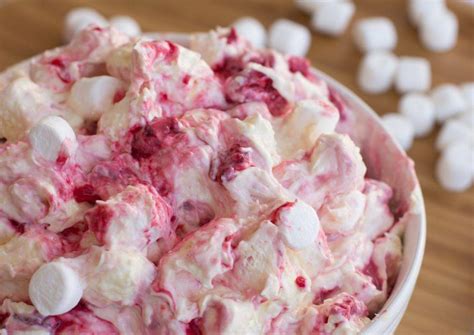 Raspberry Marshmallow Fluff Salad Recipe Fluff Desserts Desserts
