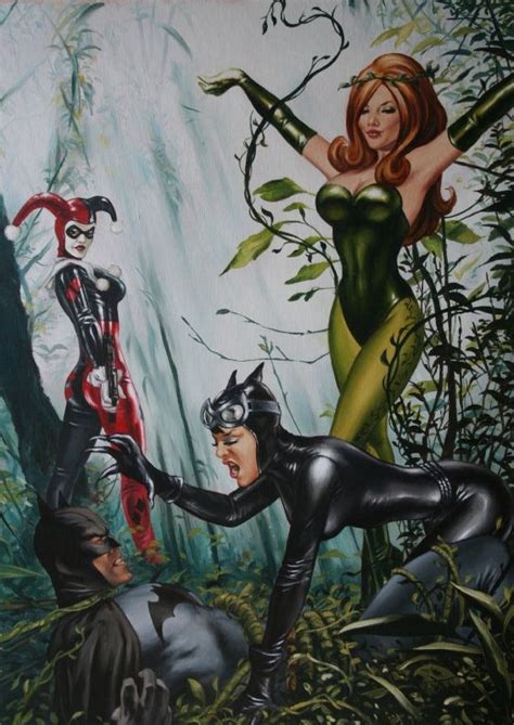 John Watson Harley Quinn Poison Ivy And Catwoman Vs