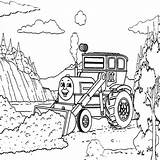 Digger Coloring Dirt Pulling Away Pages Color sketch template