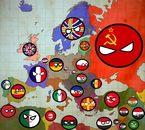 Alternate European Map Countryballs