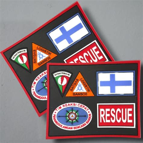 jual patch rubber logo tagana rescue trc taruna siaga bencana