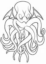 Cthulhu sketch template