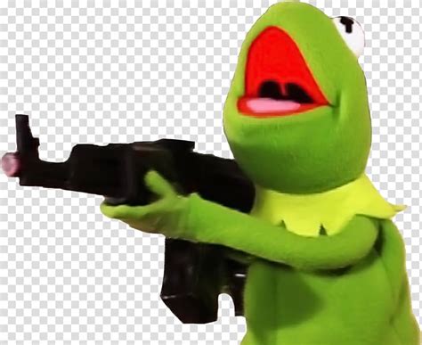 drug kermit  frog meme  gun