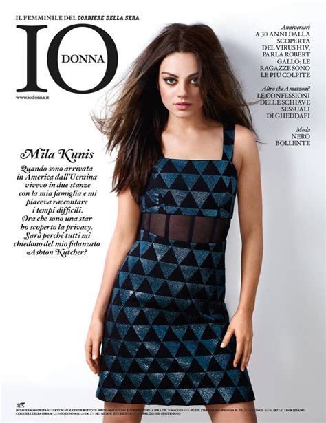 Mila Kunis On Cover For Io Donna Italy May 2013 Magspider