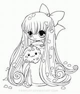 Coloring Girl Cute Anime Pages Fox Chibi Girls Library Clipart sketch template