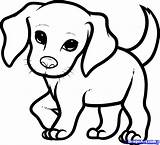 Puppy Cute Beagle Coloring Pages Dog Drawing Drawings Simple Easy Draw Color Dogs Printable Animal Animals Sheets Visit sketch template