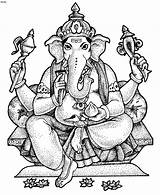 Ganesha Coloring Ganesh Pages Outline Lord Ganapati Printable Sketch Colouring Clipart Book Cliparts Drawing Para Kids 4to40 Ji Java Library sketch template