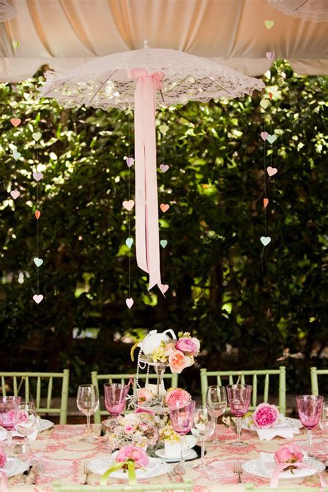 Outdoor Vintage Lace Tea Party Bridal Shower Bridal