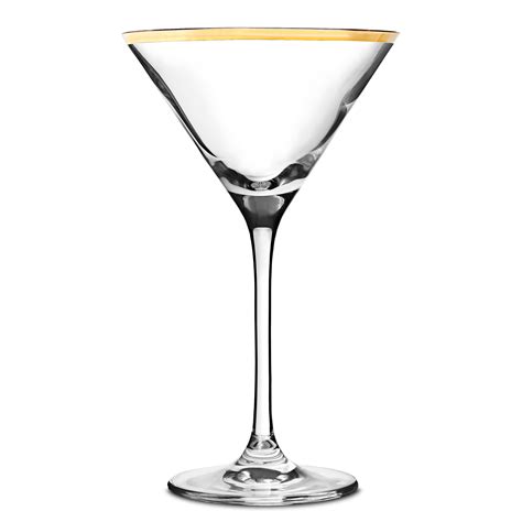 city martini glasses  gold rim  drinkstuff