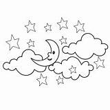 Star Coloring Clouds Pages Printable Pic Christmas Color Sheet Toddler Dots Print Top Tree sketch template