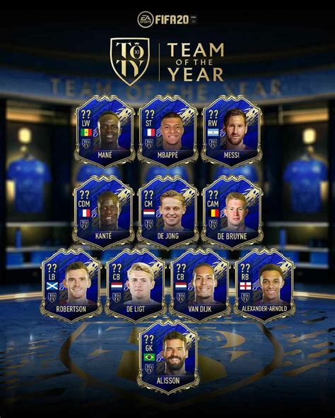 fifa  toty team   year revealed  twitter digistatement