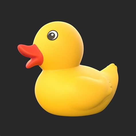 model duck rubber toy vr ar  poly cgtrader