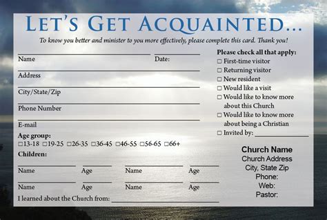 church visitor card template birthday ideas pinterest card