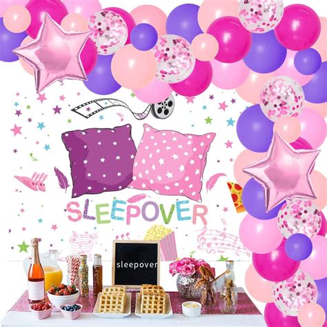 Sleepover Party Decorations For Girls Women Teens Adults Hot Pink
