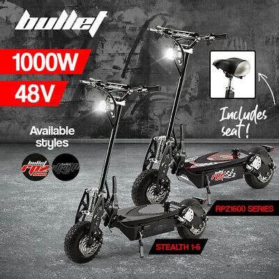 bullet  electric scooter  turbo red black led