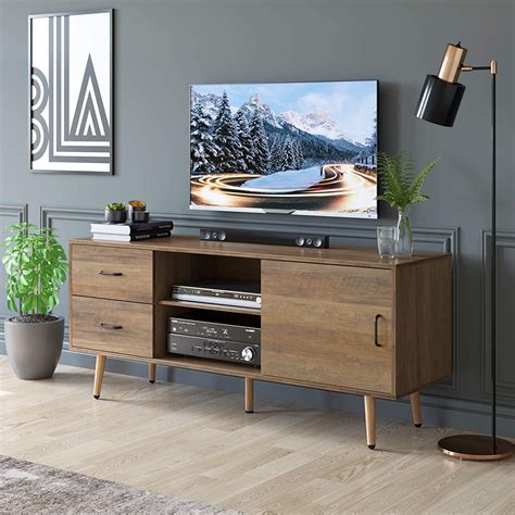 homfa tv cabinet media console table wood tv stand  tvs