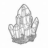 Cluster Crystals Lineart Volunteers sketch template