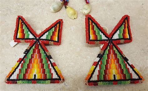 Nice Hand Crafted 3 Piece Beaded Tipi Design Native American Indian