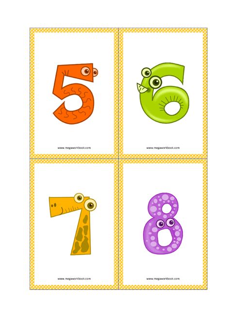 colored printable numbers   number wall cards  preschoolers