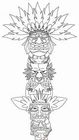Totem Pole Coloring Pages Tiki Kids Printable Deviantart Totems Poles Colouring Man Bestcoloringpagesforkids Drawing Indian Sheets Adult Hawaiian Template Indians sketch template