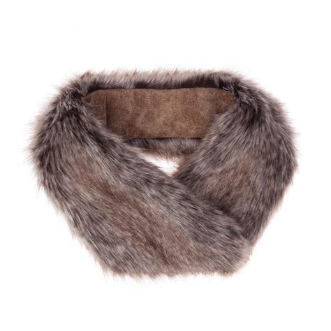 Helen Moore Luxury Faux Fur Cindy Collar Truffle Black By Design