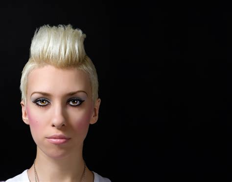 female model with bleach blonde hair oxford university press