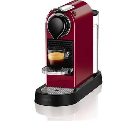 nespresso  krups citiz coffee machine red fast delivery currysie