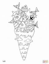 Coloring Ice Cream Pages Sea sketch template